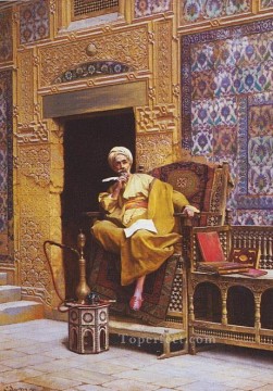 Árabe Painting - El escribano Ludwig Deutsch Orientalismo árabe